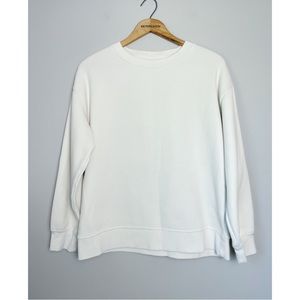 FABLETICS | Eco Go-To Classic Crewneck Sweatshirt in Egret Size S